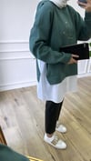 Mint Kuş Baskılı Sweatshirt