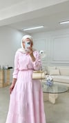 Müslin Etekli Takım Pembe