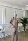 Omuz Detaylı Takım - Vizon