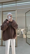 Oversize Sweatshirt-Acı Kahve 