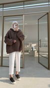 Oversize Sweatshirt-Acı Kahve 