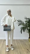 Oversize Sweatshirt-Beyaz