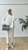 Oversize Sweatshirt-Beyaz
