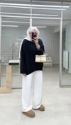 Oversize Triko Kazak Lacivert