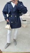 Pelerinli Denim Ceket