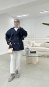 Pelerinli Denim Ceket