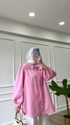Pembe - Seyyar Yaka Poplin Gömlek 