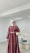 Piliseli Elbise Bordo