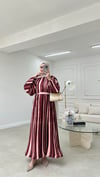 Piliseli Elbise Bordo