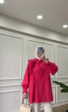 Poplin Bağlamalı Gömlek - Fuşya