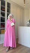 Premium Nervüllü Elbise Pembe