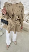 Premium Piliseli Ceket Camel