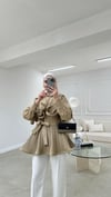 Premium Piliseli Ceket Camel