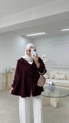 Püsküllü Kimono Bordo