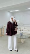 Püsküllü Kimono Bordo