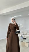 Qupra Bağlamalı Elbise Acı Kahve