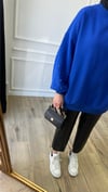 Saks Kolları Taşlı Sweatshirt
