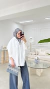 Şallı Modal Gömlek Beyaz