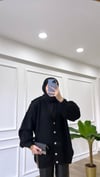 Siyah İşlemeli Taşlı Hırka