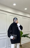 Siyah Kolları Gömlek Detaylı Kazak