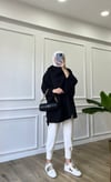 Siyah Yarasa Kollu Sweatshirt