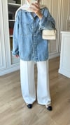 Taş İşlemeli Denim Ceket 