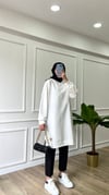 Uzun Basic Sweatshirt - Beyaz