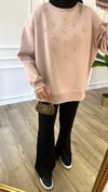 Vizon - Taşlı Sweatshirt