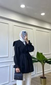 Yakalı Trenç - Siyah