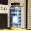 Nalgene 32oz Wide Mouth Blue Plaid Tritan Suluk