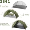 Night Cat ZP-34 2 Kişilik 4 Mevsim Alüminyum Ultralight Çadır - Yeşil