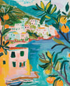 Amalfi Sahilleri Çerçeveli Tablo Set