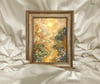 Art Nouveau -  Güneşe Doğru Çerçeveli Tablo