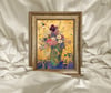 Art Nouveau -  Vazodaki Çiçekler Çerçeveli Tablo