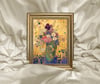 Art Nouveau -  Vazodaki Çiçekler Çerçeveli Tablo