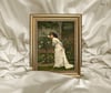 Auguste Toulmouche - Kadın ve Gül Çerçeveli Tablo