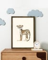 Bebek Leopar Çerçeveli Tablo