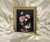 Eduard von Grützner - Peonies Çerçeveli Tablo