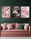Güller Soft Çiçekler Çerçeveli Tablo Set 