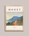 Monet - Monako Yakınlarındaki Corniche Çerçeveli Tablo