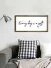 Motto Çerçeveli Poster 102 (25x49 cm)