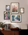 Pastel Bahçe Çerçeveli Tablo Set