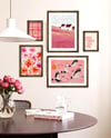 Pembe Esinti Tablo Set
