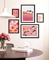 Pembe Esinti Tablo Set