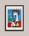 Picasso - Jacqueline with Flowers Çerçeveli Tablo