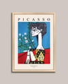 Picasso - Jacqueline with Flowers Çerçeveli Tablo