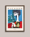 Picasso - Jacqueline with Flowers Çerçeveli Tablo
