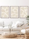 Soft Şekiller Çerçeveli Tablo Set
