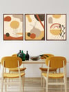 Soyut Bitkiler Çerçeveli Tablo Set