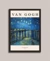 Van Gogh - Ren Nehri'nde Yıldızlı Bir Gece Çerçeveli Tablo